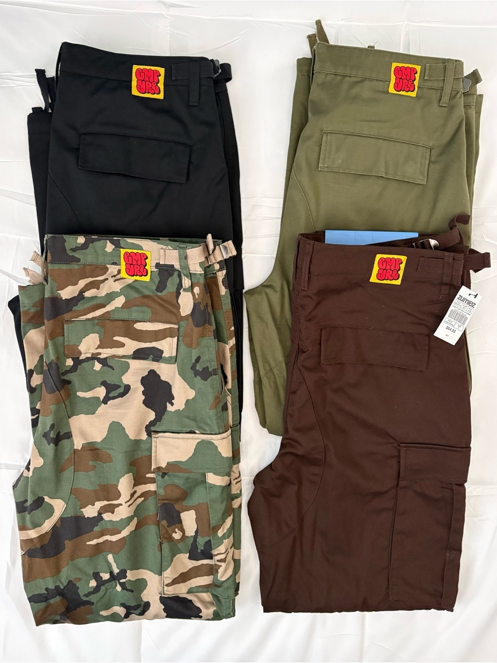 4 Empyre Relax Loose Fit Cargo Pants Mens 32x30 Skate Black, Brown, Green & Camo